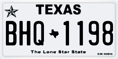 TX license plate BHQ1198