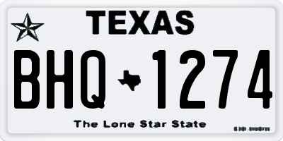 TX license plate BHQ1274