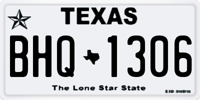 TX license plate BHQ1306