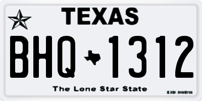 TX license plate BHQ1312