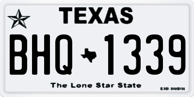 TX license plate BHQ1339