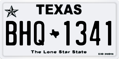 TX license plate BHQ1341