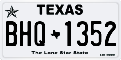 TX license plate BHQ1352