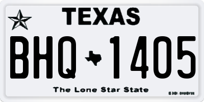 TX license plate BHQ1405