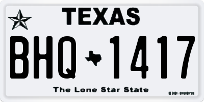 TX license plate BHQ1417
