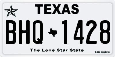 TX license plate BHQ1428
