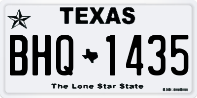 TX license plate BHQ1435