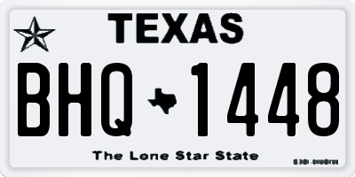 TX license plate BHQ1448