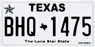 TX license plate BHQ1475