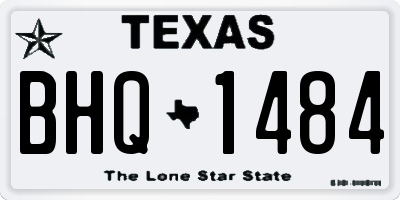 TX license plate BHQ1484