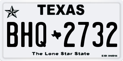 TX license plate BHQ2732