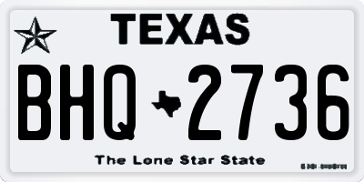 TX license plate BHQ2736