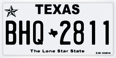 TX license plate BHQ2811
