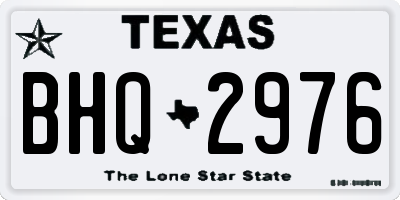 TX license plate BHQ2976
