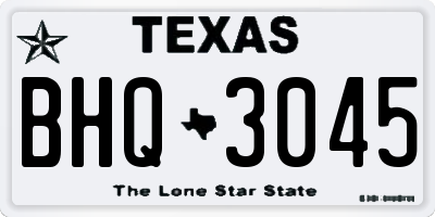 TX license plate BHQ3045