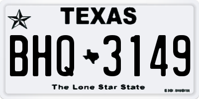 TX license plate BHQ3149