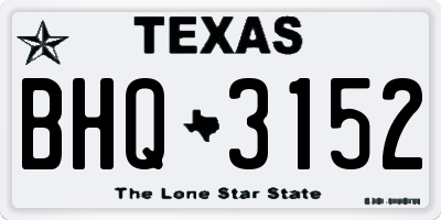 TX license plate BHQ3152