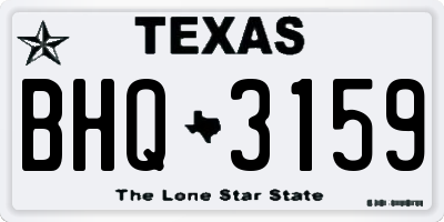 TX license plate BHQ3159