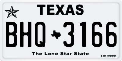 TX license plate BHQ3166