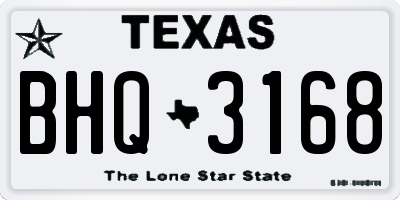 TX license plate BHQ3168
