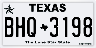 TX license plate BHQ3198