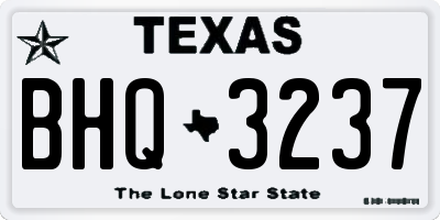 TX license plate BHQ3237