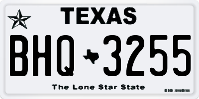 TX license plate BHQ3255