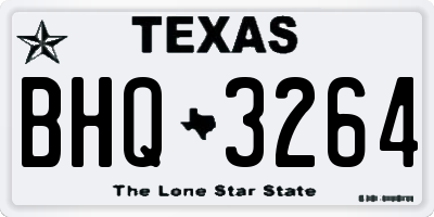 TX license plate BHQ3264