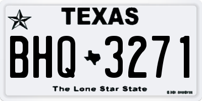 TX license plate BHQ3271