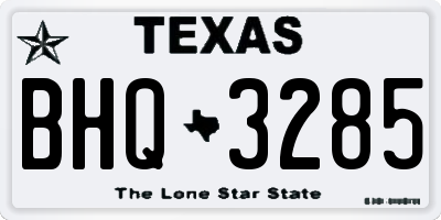 TX license plate BHQ3285