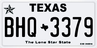 TX license plate BHQ3379