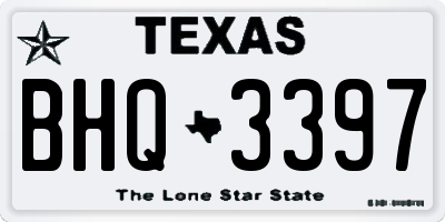 TX license plate BHQ3397