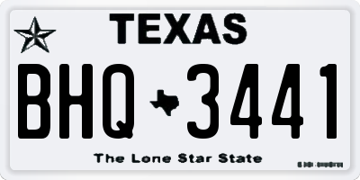 TX license plate BHQ3441
