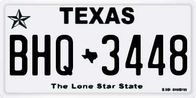 TX license plate BHQ3448