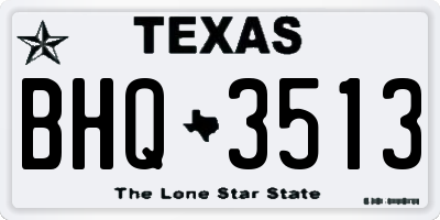 TX license plate BHQ3513