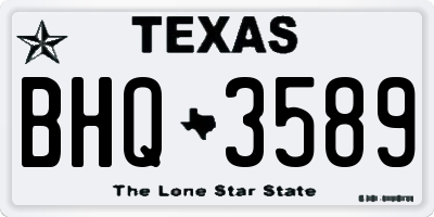 TX license plate BHQ3589