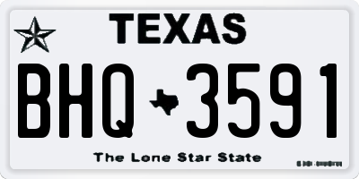 TX license plate BHQ3591