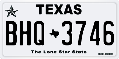 TX license plate BHQ3746