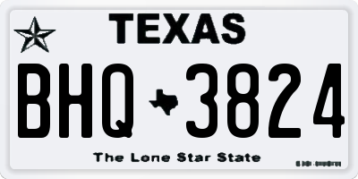 TX license plate BHQ3824