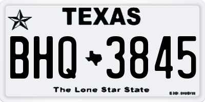 TX license plate BHQ3845
