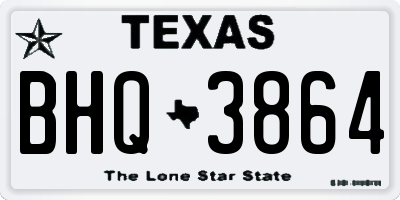 TX license plate BHQ3864