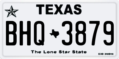 TX license plate BHQ3879
