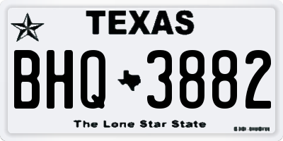 TX license plate BHQ3882