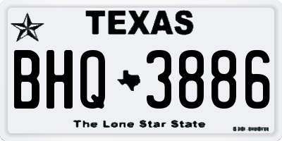 TX license plate BHQ3886