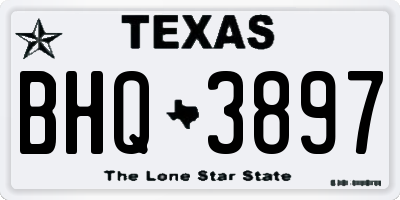 TX license plate BHQ3897