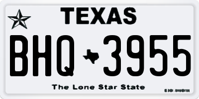 TX license plate BHQ3955