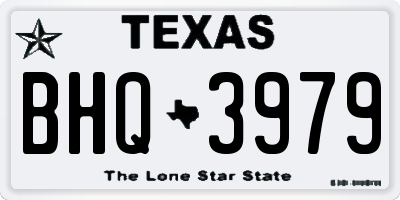 TX license plate BHQ3979