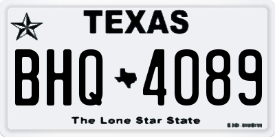 TX license plate BHQ4089