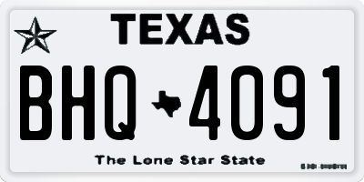 TX license plate BHQ4091