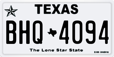 TX license plate BHQ4094